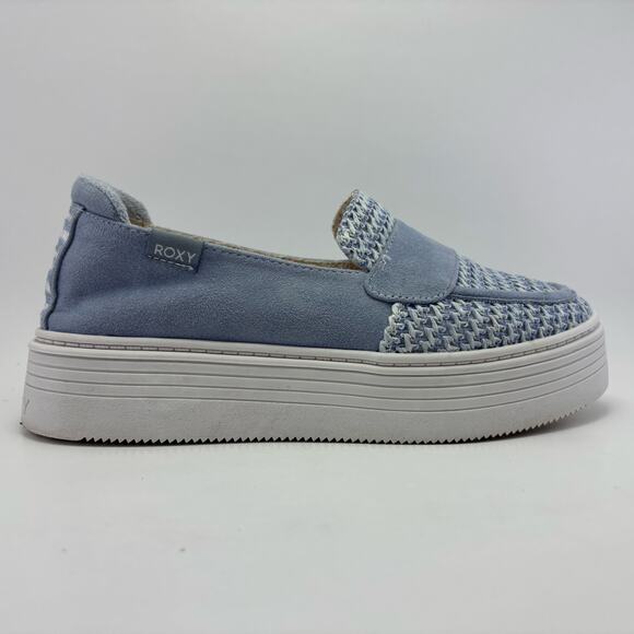 ROXY “Sheilahh” Platform Shoes light grey/blue grey color Women’s Size 7 - Picture 4 of 12